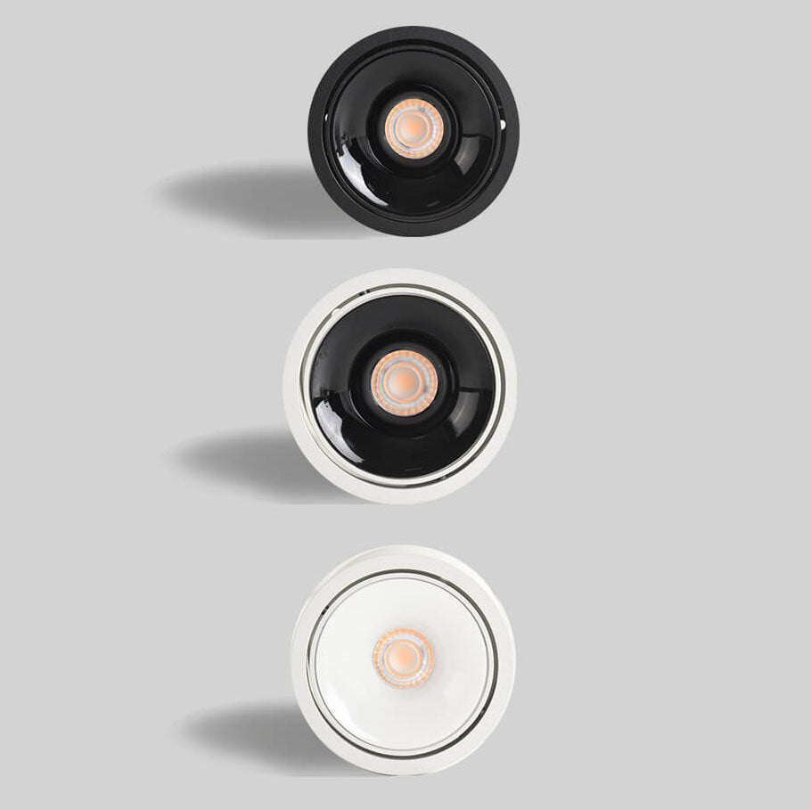 Modern Minimalist Round Adjustable LED Flush Mount Spotlight Aluminum 1-Light