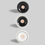 Modern Minimalist Round Adjustable LED Flush Mount Spotlight Aluminum 1-Light