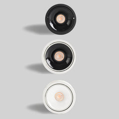 Modern Minimalist Round Adjustable LED Flush Mount Spotlight Aluminum 1-Light
