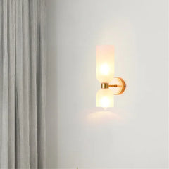 Elenorra Bello Wall Lamp Double Glass Shades, 5.5in x 13.8in