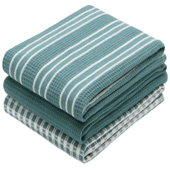 100 Cotton Waffle Weave Dish Cloths - Ultra Absorbent Kitchen Towels for Efficient Cleaning - 100 Cotton Kitchen Towels - Hurbane Home