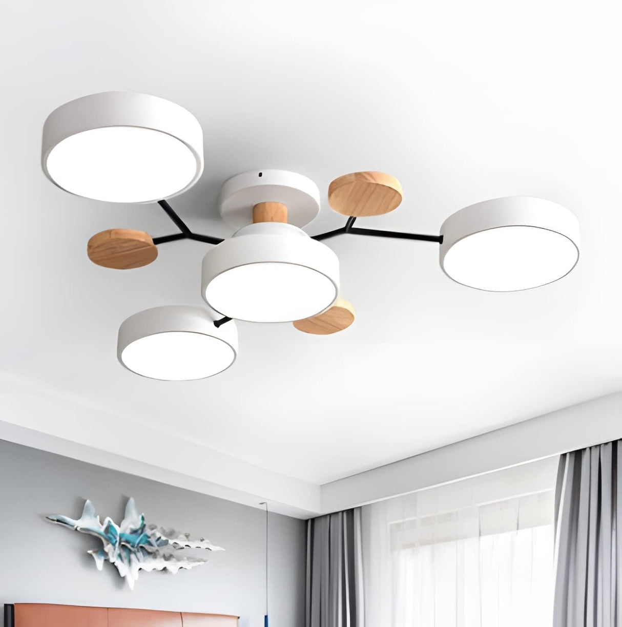 Lampsmodern-UK Circular LED Ceiling Light 33.5-37in Dia 5.5in