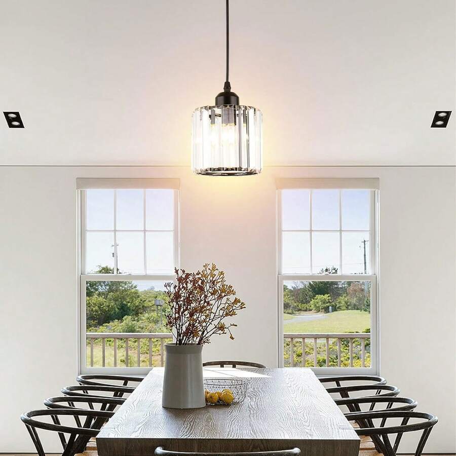 Lampsmodern-UK Multi-Head Glass Pendant Light Black for Kitchen
