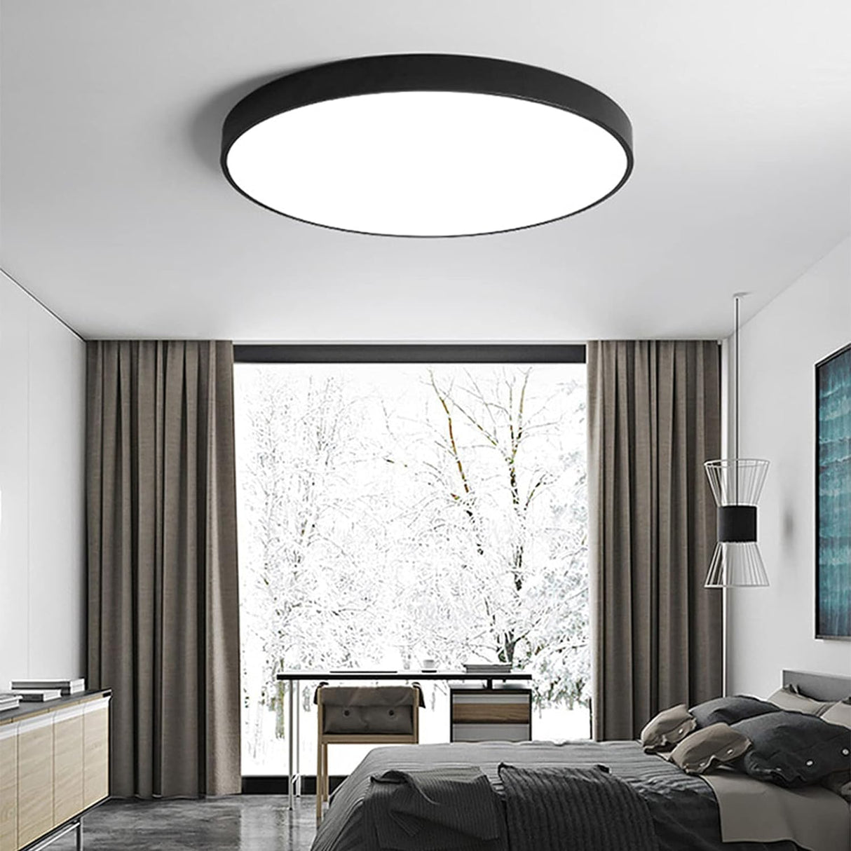 Lampsmodern-UK Circular Flush Mount LED Ceiling Light Slim Profile