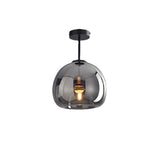 Lampsmodern-UK Retro Copper Glass Ceiling Light Semi-Flush 9.8in