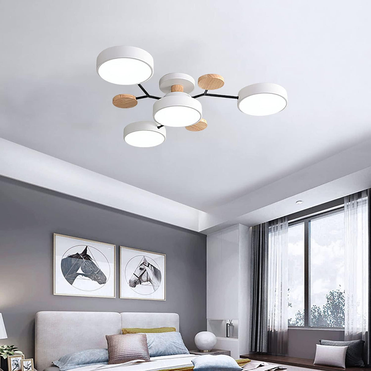 Lampsmodern-UK Circular LED Ceiling Light 33.5-37in Dia 5.5in