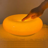 Round Glass Dimmable Wall Lamp Modern Donut LED Sconce