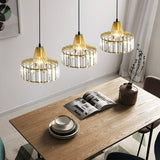 Lampsmodern-UK Modern Crystal Pendant Light Iron Frame 1-Light