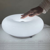 Round Glass Dimmable Wall Lamp Modern Donut LED Sconce