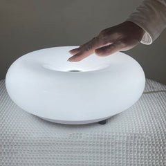 Round Glass Dimmable Wall Lamp Modern Donut LED Sconce
