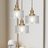 Lampsmodern-UK Vintage Cylinder Glass Pendant Light Adjustable 59 in Drop
