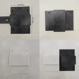 Black and white connector mounting plates for joining track sections
