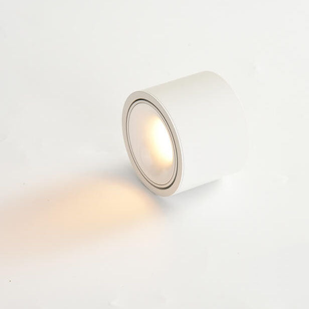 Modern Minimalist Round Adjustable LED Flush Mount Spotlight Aluminum 1-Light