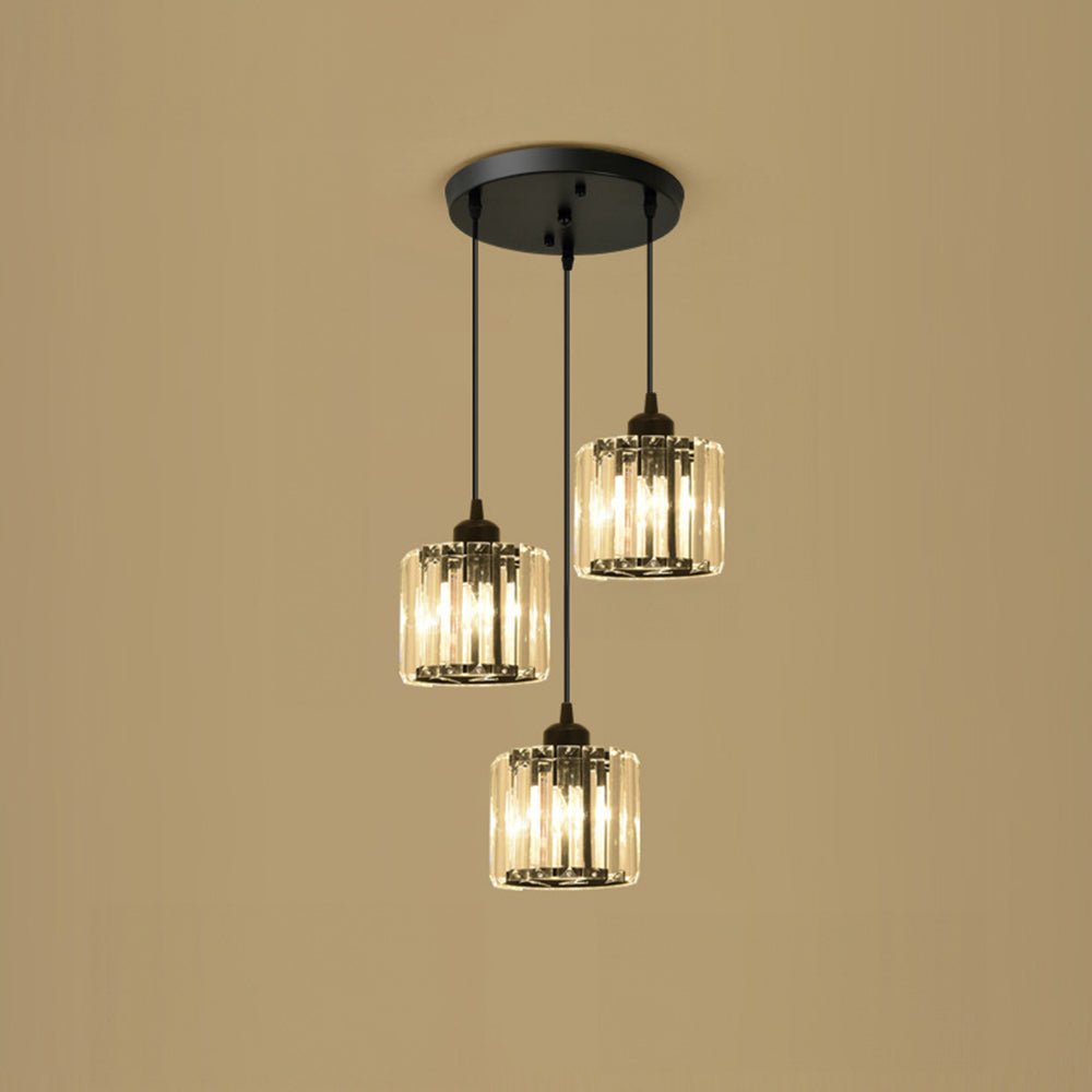Lampsmodern-UK Multi-Head Glass Pendant Light Black for Kitchen
