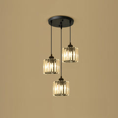 Lampsmodern-UK Multi-Head Glass Pendant Light Black for Kitchen