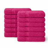 12 - Piece - Large Bath Towels - 100% Cotton, 550 GSM, Luxurious and Absorbent - Bath Towels - Hurbane Home