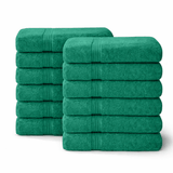 12 - Piece - Large Bath Towels - 100% Cotton, 550 GSM, Luxurious and Absorbent - Bath Towels - Hurbane Home