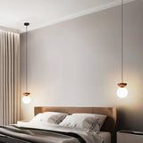 Modern Minimalist Glass Orb Ceiling Light Iron 1-Light
