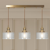 Lampsmodern-UK Vintage Cylinder Glass Pendant Light Adjustable 59 in Drop