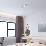 Modern Minimalist Round Adjustable LED Flush Mount Spotlight Aluminum 1-Light