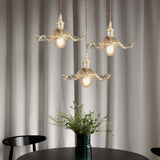 Lampsmodern-UK Stylish Hibiscus Glass Pendant Light Fluted Shade 9.05in×4.72in