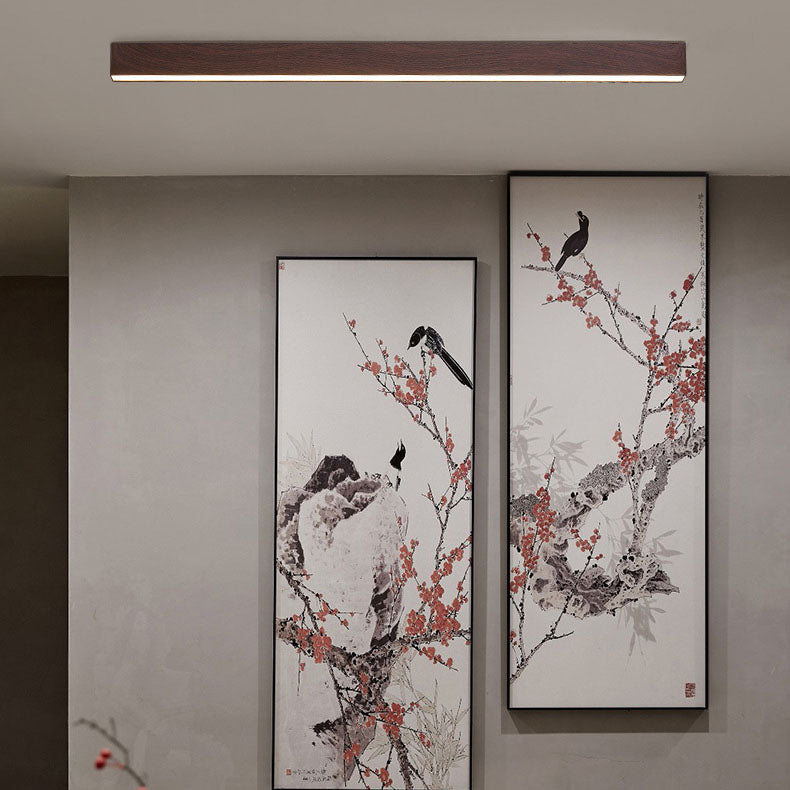 Minimalist linear LED fixture with a continuous soft light line