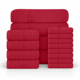 16 Piece Cotton Bath Towel Set - Plush, Absorbent, Quick - Drying Luxury - Bath Towels - Hurbane Home