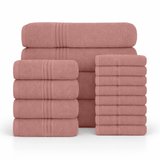 16 Piece Cotton Bath Towel Set - Plush, Absorbent, Quick - Drying Luxury - Bath Towels - Hurbane Home