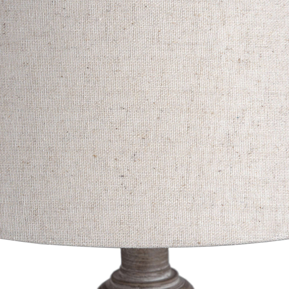 Whitewash Wooden Teos Table Lamp with Linen Shade Rustic Charm