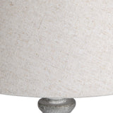 Weathered Wood Aegina Table Lamp with Linen Shade, E14