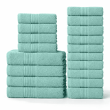 18 - Piece Luxury Cotton Towel Set – Ultra Soft, Quick - Dry & Highly Absorbent - Towels - Hurbane Home