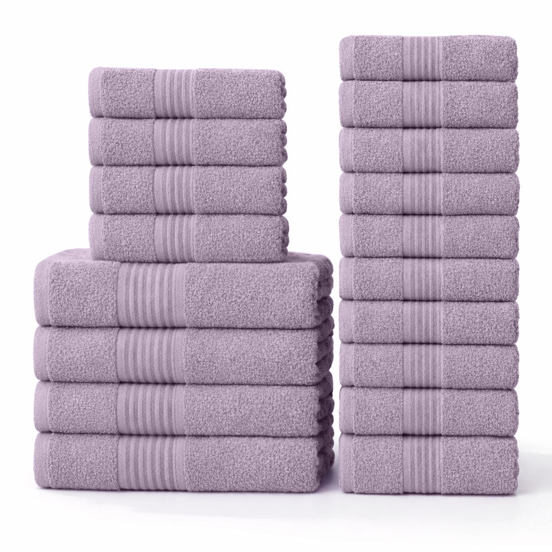 18 - Piece Luxury Cotton Towel Set – Ultra Soft, Quick - Dry & Highly Absorbent - Towels - Hurbane Home