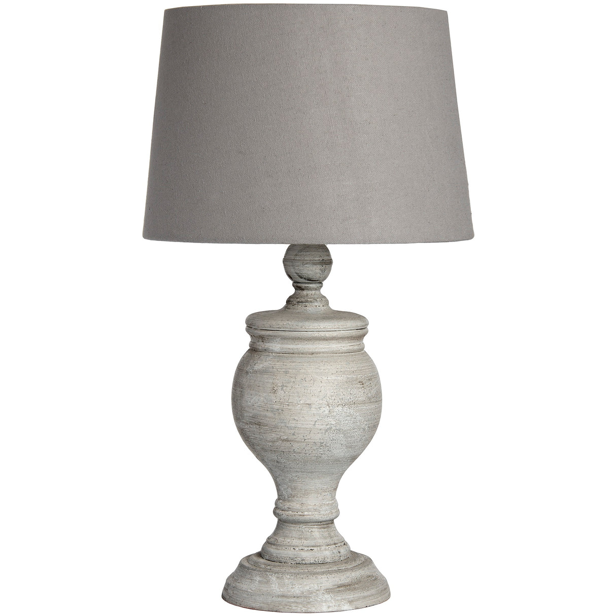 Uthina Linen Shade Table Lamp - Neutral Handcrafted Wood Base