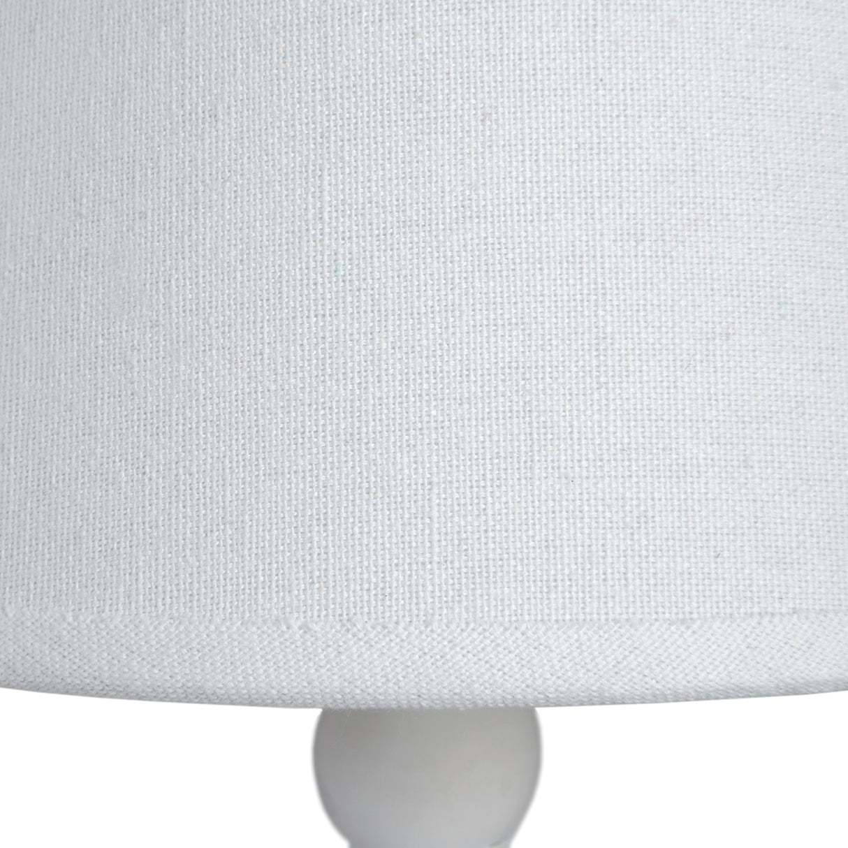 Symi Slim Table Lamp White Linen Shade Distressed Wooden Base