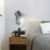 Nordic Macaron Cylinder Rotatable Wall Sconce Lamp Metal 9.8in