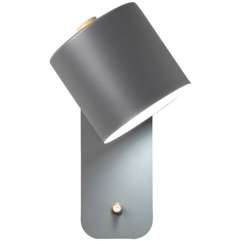 Nordic Macaron Cylinder Rotatable Wall Sconce Lamp Metal 9.8in