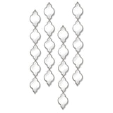 Silver Quarterfoil Decorative Hanging Mirror 52in Vertical Sleek Handcrafted