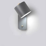 Nordic Macaron Cylinder Rotatable Wall Sconce Lamp Metal 9.8in