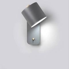 Nordic Macaron Cylinder Rotatable Wall Sconce Lamp Metal 9.8in