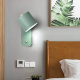 Nordic Macaron Cylinder Rotatable Wall Sconce Lamp Metal 9.8in