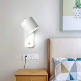 Nordic Macaron Cylinder Rotatable Wall Sconce Lamp Metal 9.8in