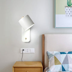 Nordic Macaron Cylinder Rotatable Wall Sconce Lamp Metal 9.8in