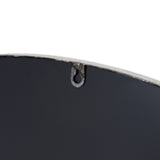 Large 49in Silver Foil Circular Metal Wall Mirror Glam