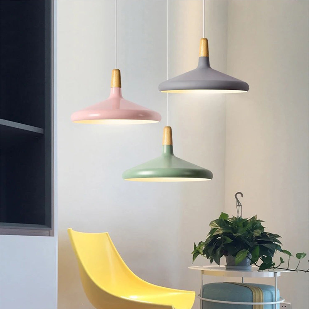 Lampsmodern-UK Nordic Macaron Solid-Wood Pendant Light E26/E27 Modern