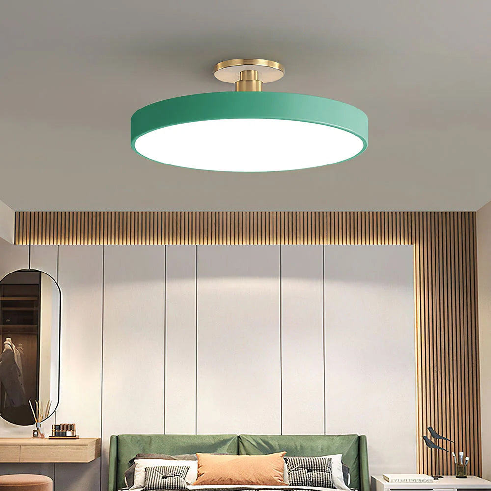 Lampsmodern-UK Circular LED Semi-Flush Ceiling Light 12in Acrylic