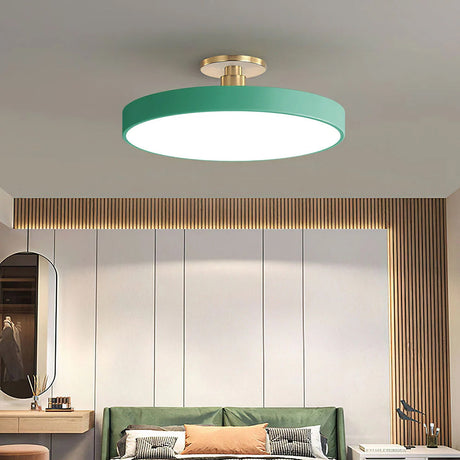 Lampsmodern-UK Circular LED Semi-Flush Ceiling Light 12in Acrylic