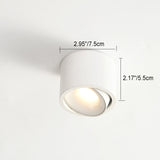 Modern Minimalist Round Adjustable LED Flush Mount Spotlight Aluminum 1-Light