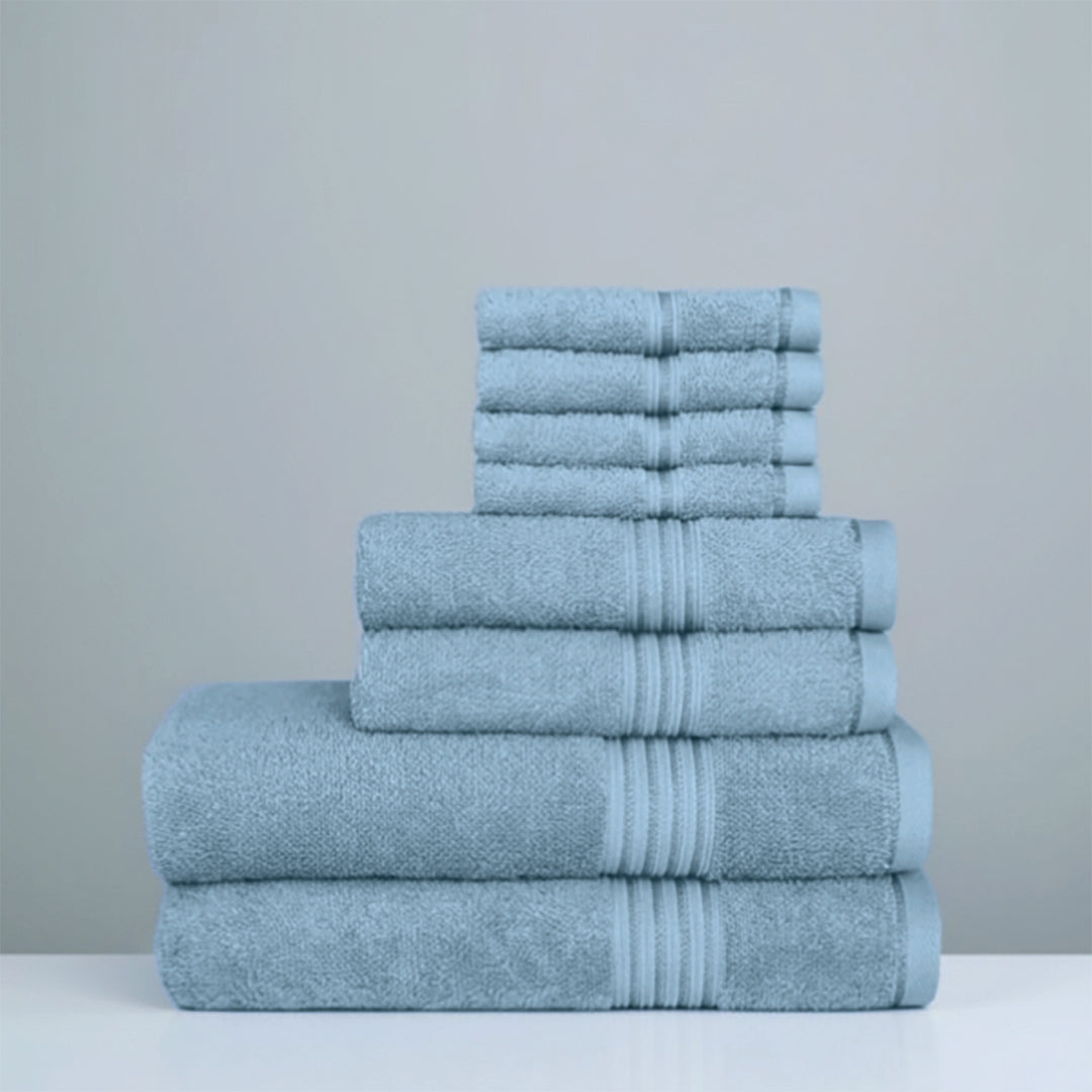 Premium Bath Towel Sets – 100% Egyptian Cotton, 550 GSM, 4 and 8-Piece Sets