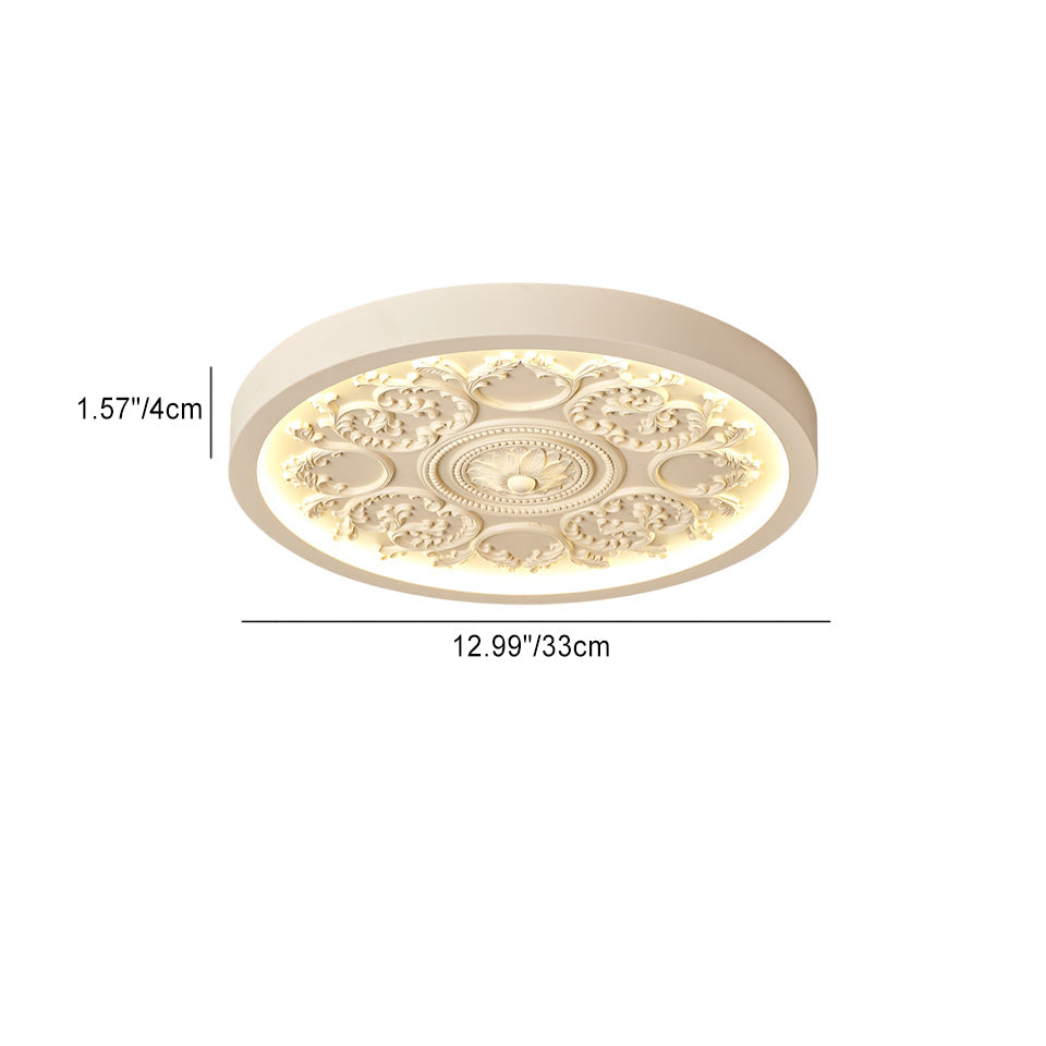 Modern Minimalist LED Flush Mount Ceiling Light Iron Resin Acrylic