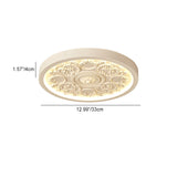 Modern Minimalist LED Flush Mount Ceiling Light Iron Resin Acrylic